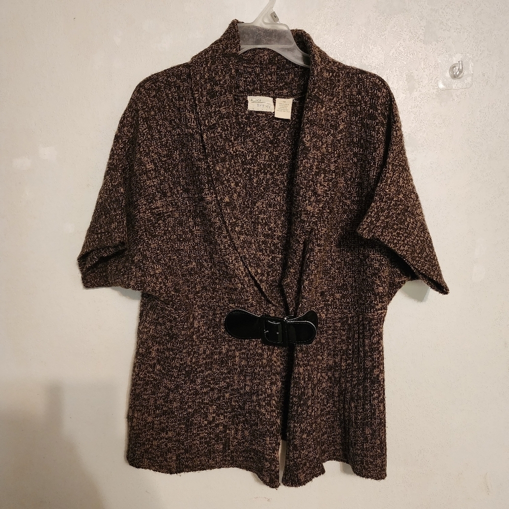 Allison Brittney Short Sleeve Buckle Cardigan Size 3X